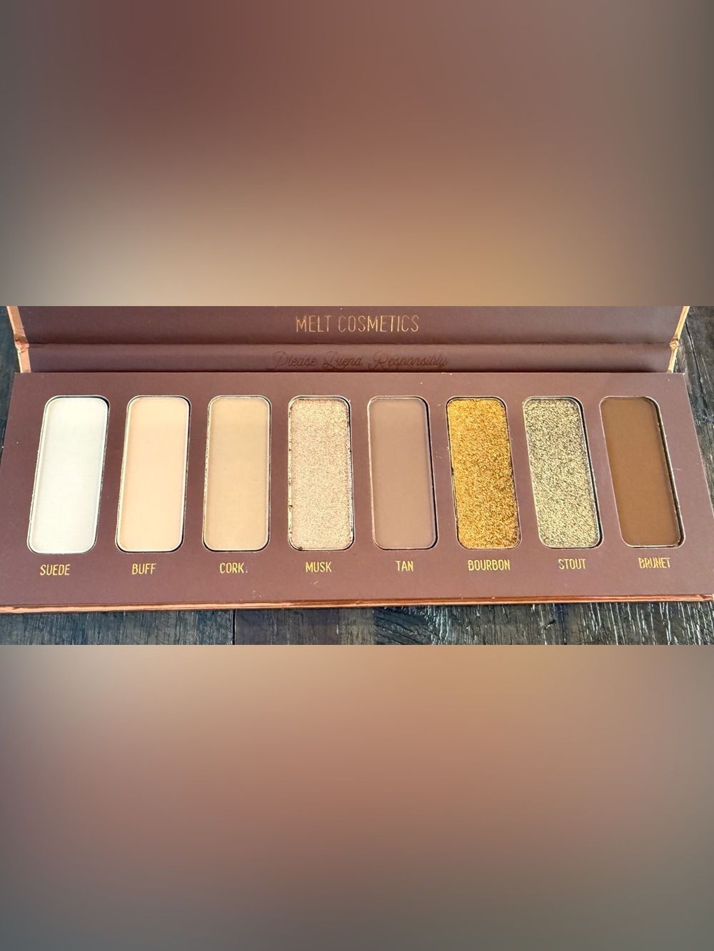 MELT Cosmetics Brunet Eyeshadow Palette | Neutral Bronze Gold 8 Shades